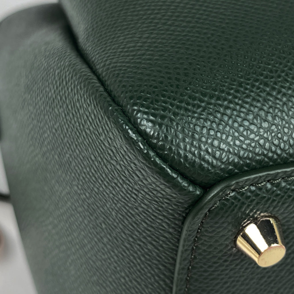 【在庫一掃】 フルラ ロゴ ハンドバッグ 2WAY ショルダーバッグ ハンドバッグ レザー グリーン レディース 【中古】brbag