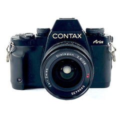 コンタックス CONTAX Aria + Distagon T* 28mm F2.8 AEJ フィルム マニュアルフォーカス 一眼レフカメラ 【中古】