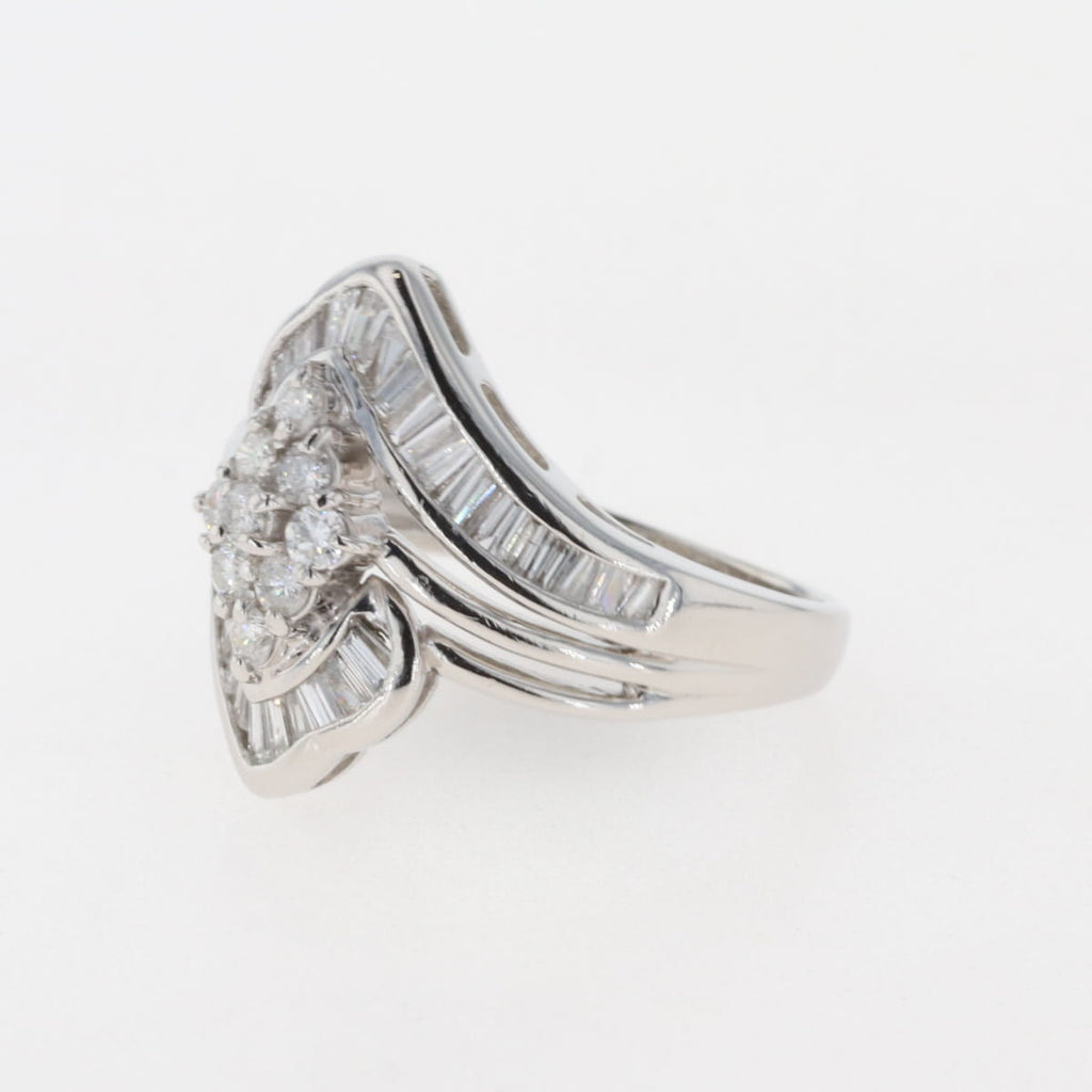 メレダイヤ デザインリング プラチナ 指輪 リング 9号 Pt900 ダイヤモンド レディース 【中古】 ラッピング可