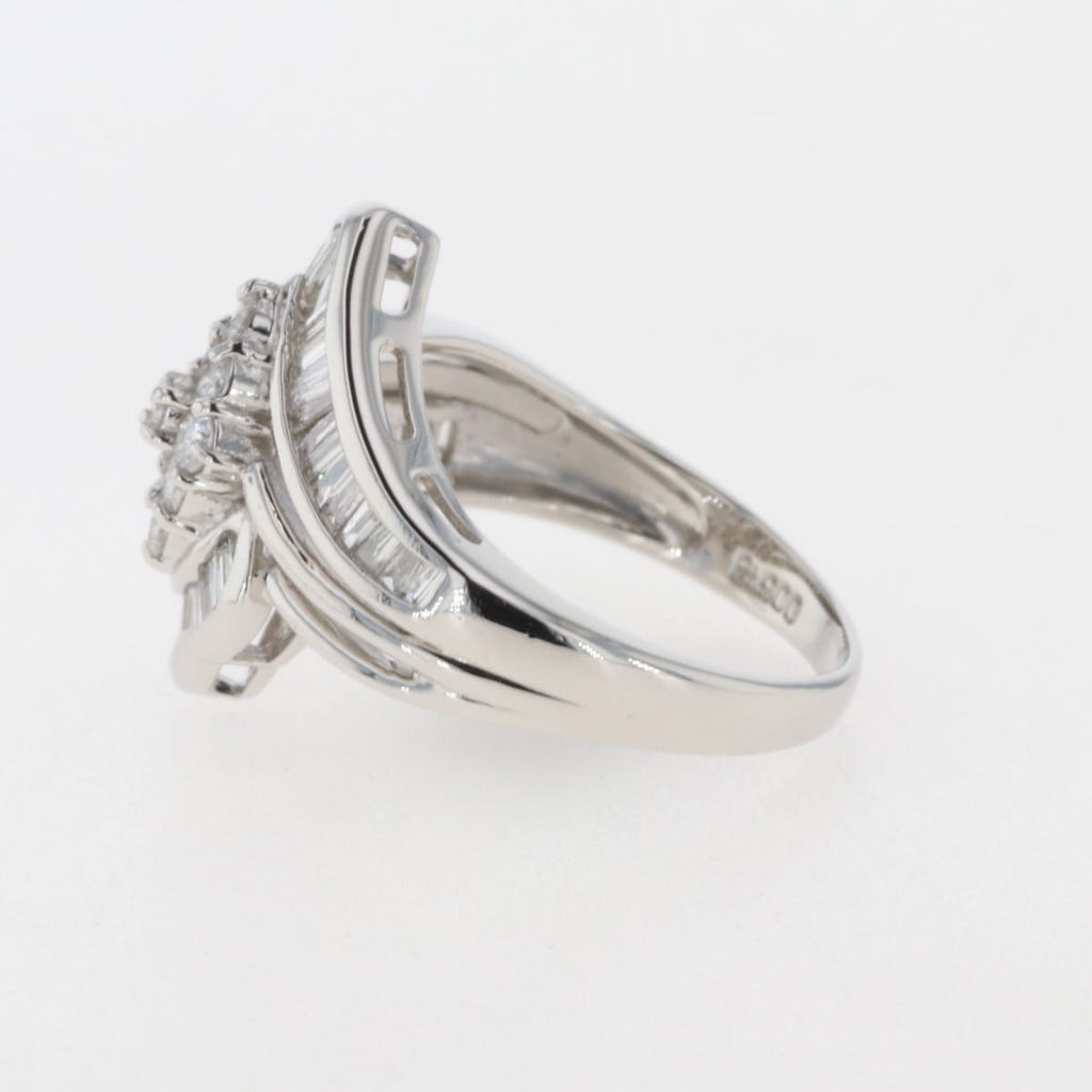 メレダイヤ デザインリング プラチナ 指輪 リング 9号 Pt900 ダイヤモンド レディース 【中古】 ラッピング可