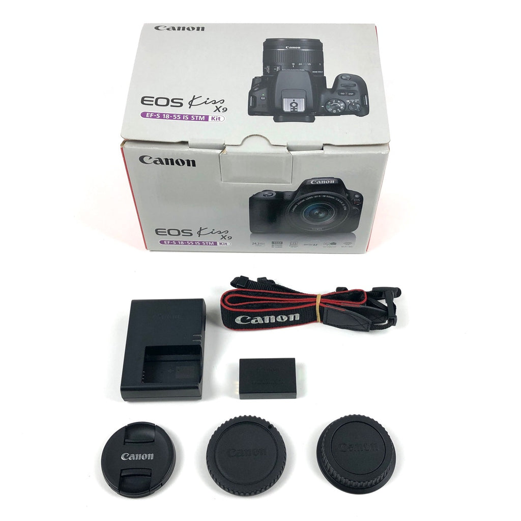 キヤノン Canon EOS Kiss X9 EF-S 18-55 F4-5.6 IS STM レンズキット ブラック デジタル 一眼レフカメラ 【中古】