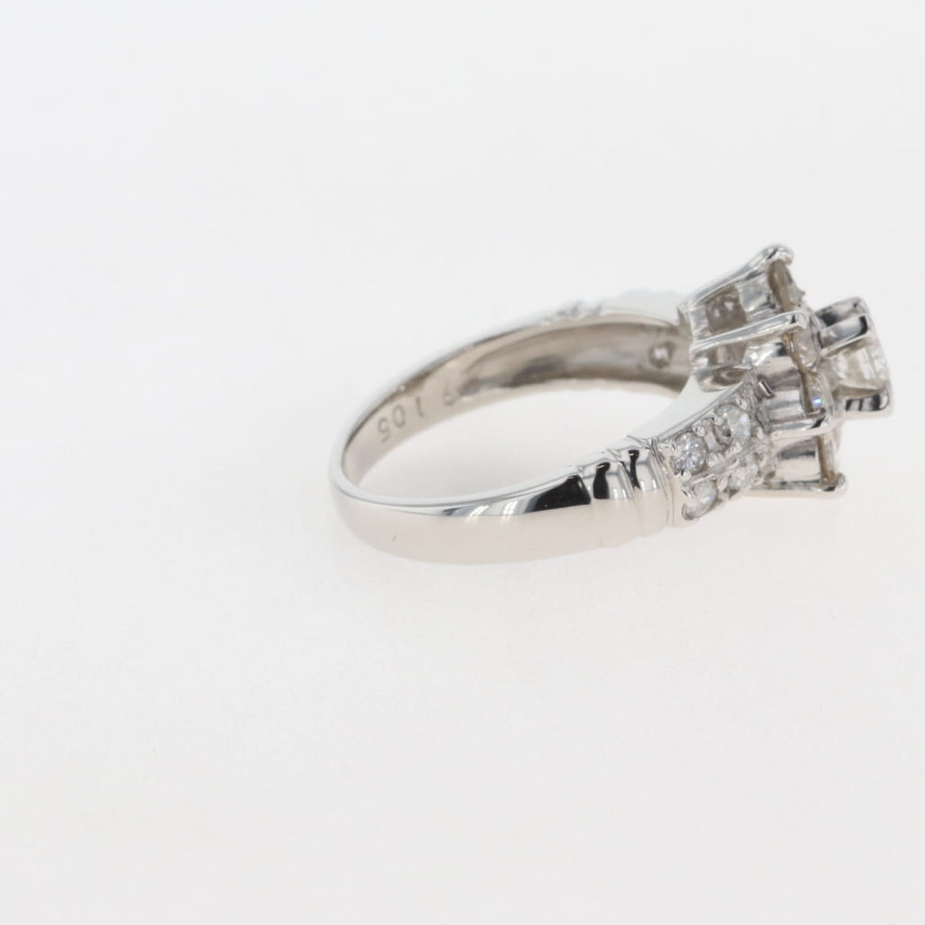 メレダイヤ デザインリング プラチナ 指輪 リング 6.5号 Pt900 ダイヤモンド レディース 【中古】, ラッピング可