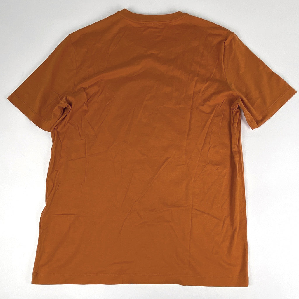 ルイ・ヴィトン ロゴ 半袖 Tシャツ クルーネック トップス 半袖Ｔシャツ コットン オレンジ メンズ 【中古】