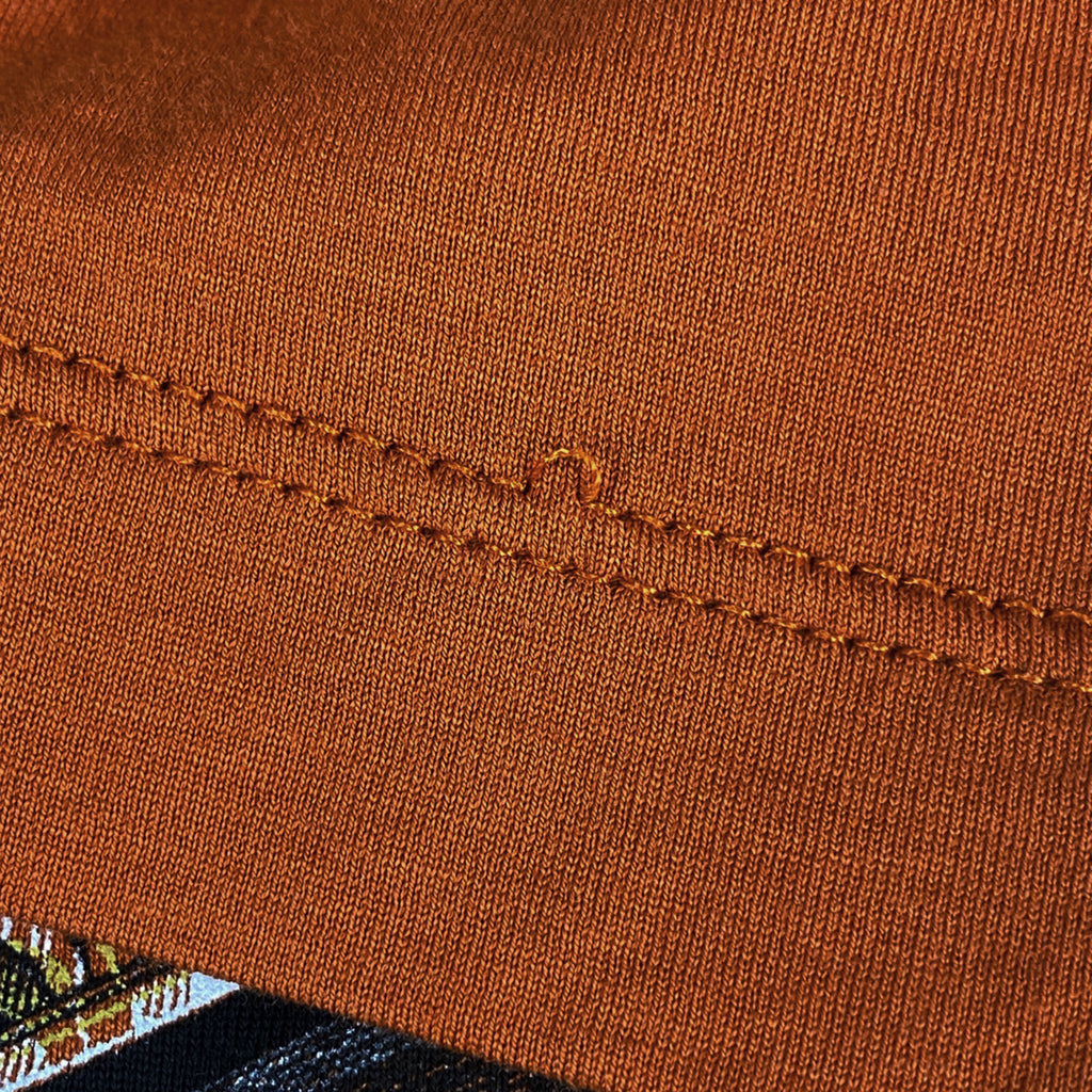 ルイ・ヴィトン ロゴ 半袖 Tシャツ クルーネック トップス 半袖Ｔシャツ コットン オレンジ メンズ 【中古】