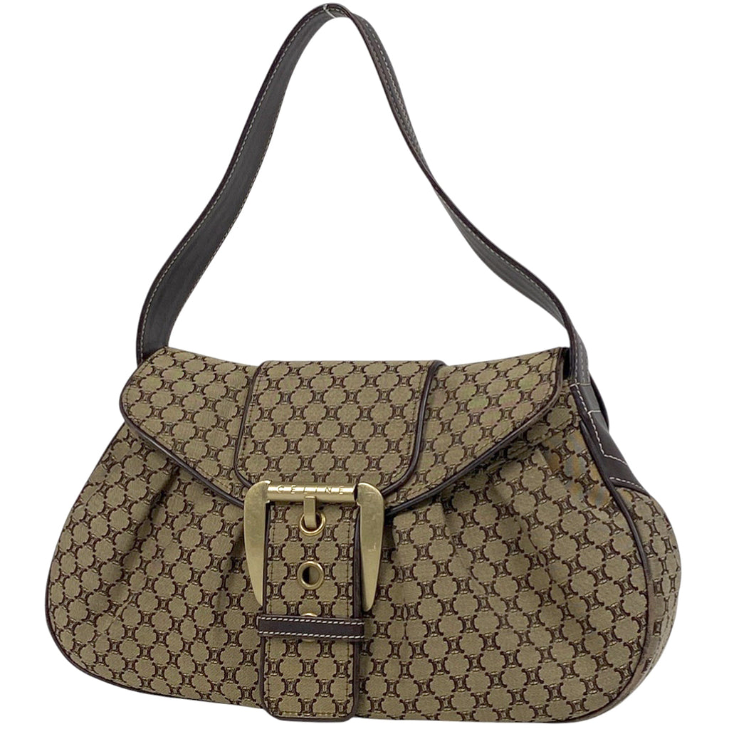 セリーヌ マカダム柄 ショルダーバッグ ワンショルダー ショルダーバッグ キャンバス ブラウン レディース 【中古】brbag