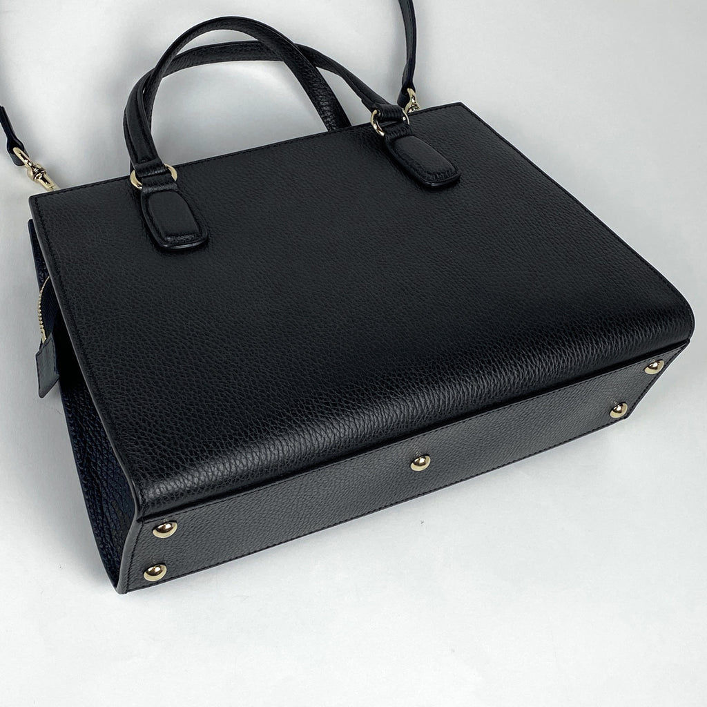 グッチ ソーホー ハンドバッグ 2WAY ショルダーバッグ インターロッキングG ハンドバッグ レザー ブラック 431571 レディース 【中古】brbag