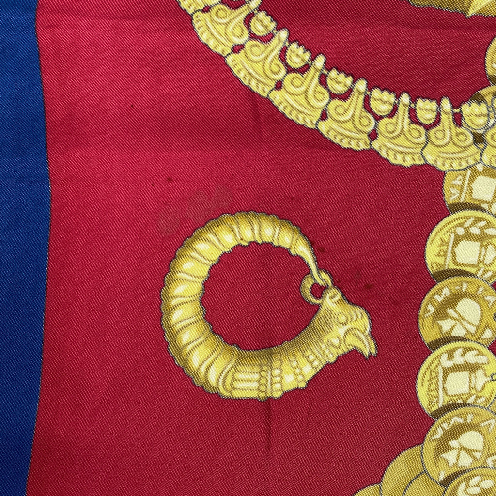 エルメス カレ 90 KOSMIMA 宇宙 スカーフ シルク レッド マルチカラー レディース 【中古】brbag