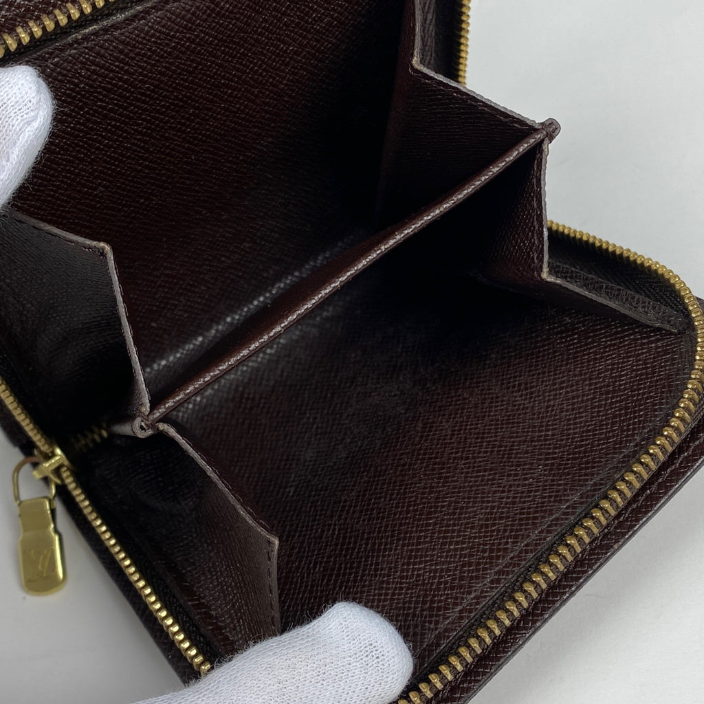 ルイ・ヴィトン コンパクトジップ 二つ折り財布 ダミエ ブラウン N61668 レディース 【中古】 
 ラッピング可