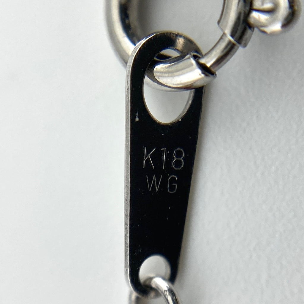 メレダイヤ デザインネックレス WG ホワイトゴールド プラチナ ペンダント  ネックレス K18 WG pt950 レディース 【中古】 
 ラッピング可