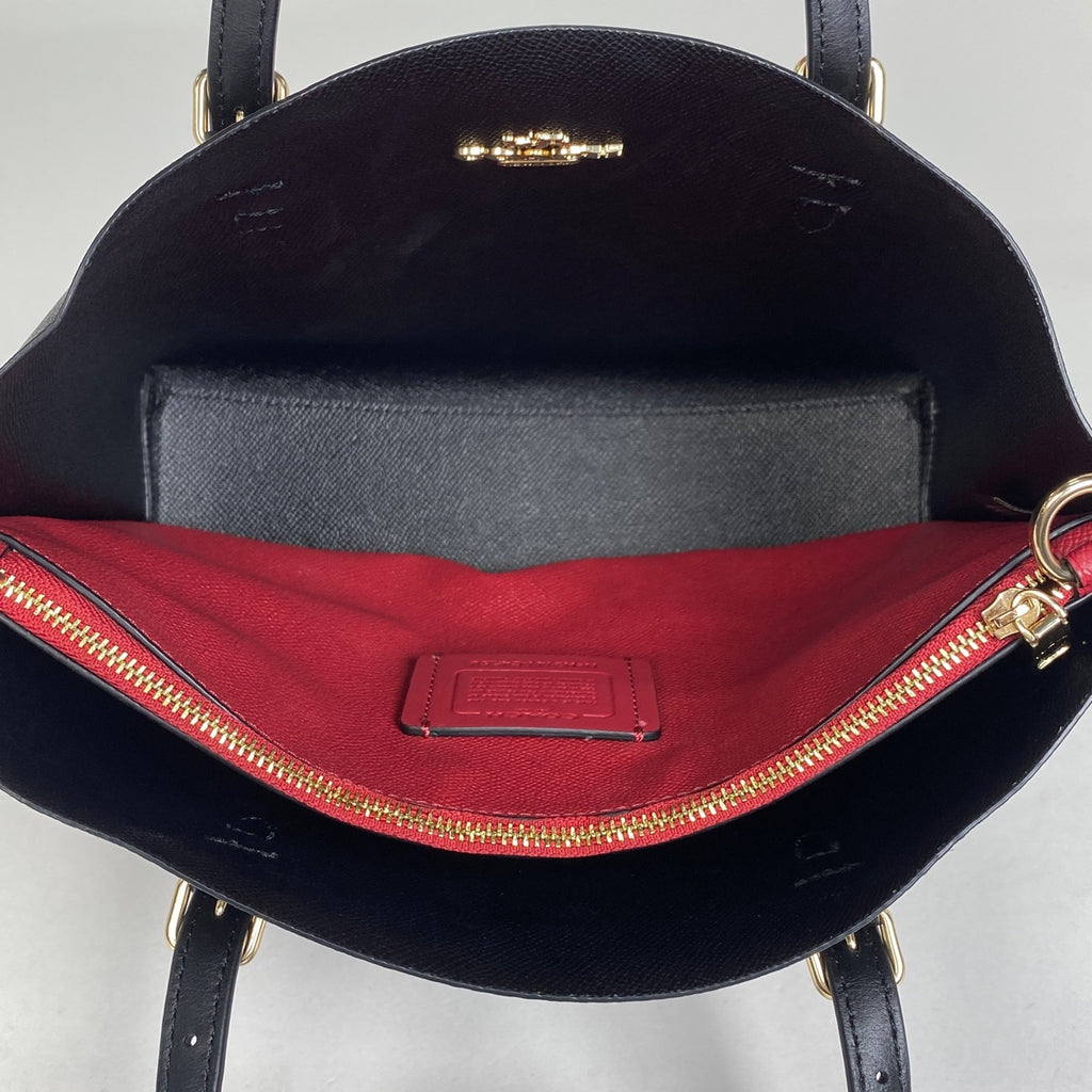 コーチ シグネチャー ハンドバッグ 2WAY ショルダーバッグ 斜め掛け ハンドバッグ コーティングキャンバス ダークブラウン レディース 【中古】brbag