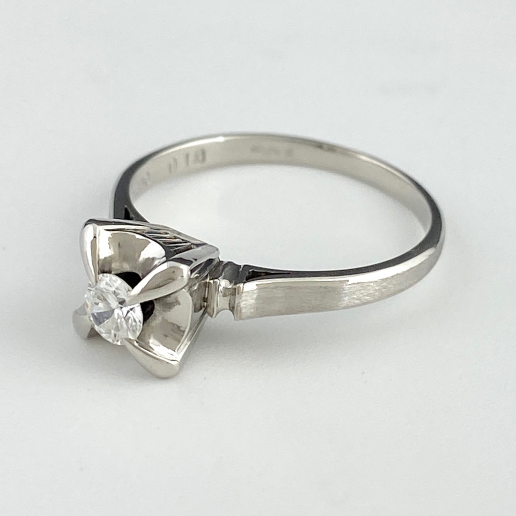メレダイヤ デザインリング プラチナ 指輪 リング 9号 Pt850 ダイヤモンド レディース 【中古】 
 ラッピング可