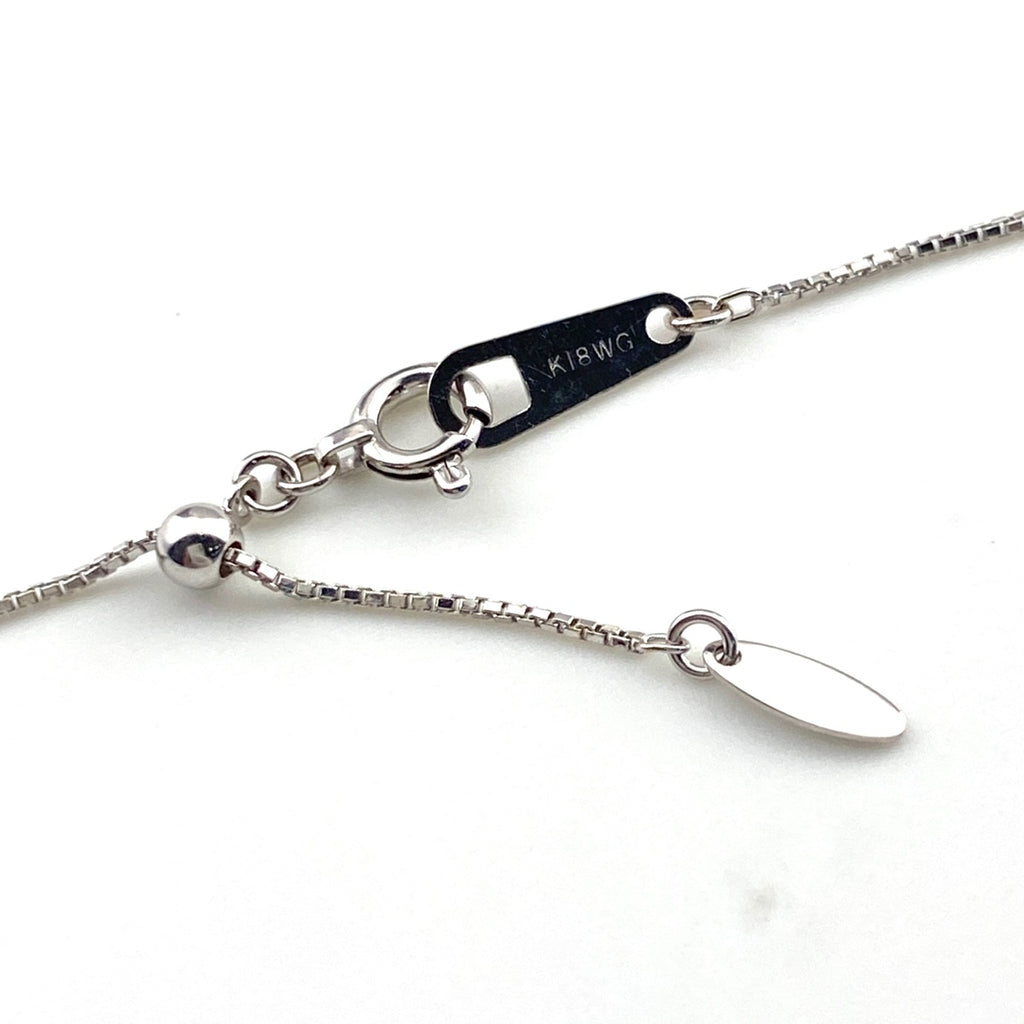 メレダイヤ デザインネックレス WG ホワイトゴールド ペンダント ネックレス K18 WG ダイヤモンド レディース 【中古】nbjwl