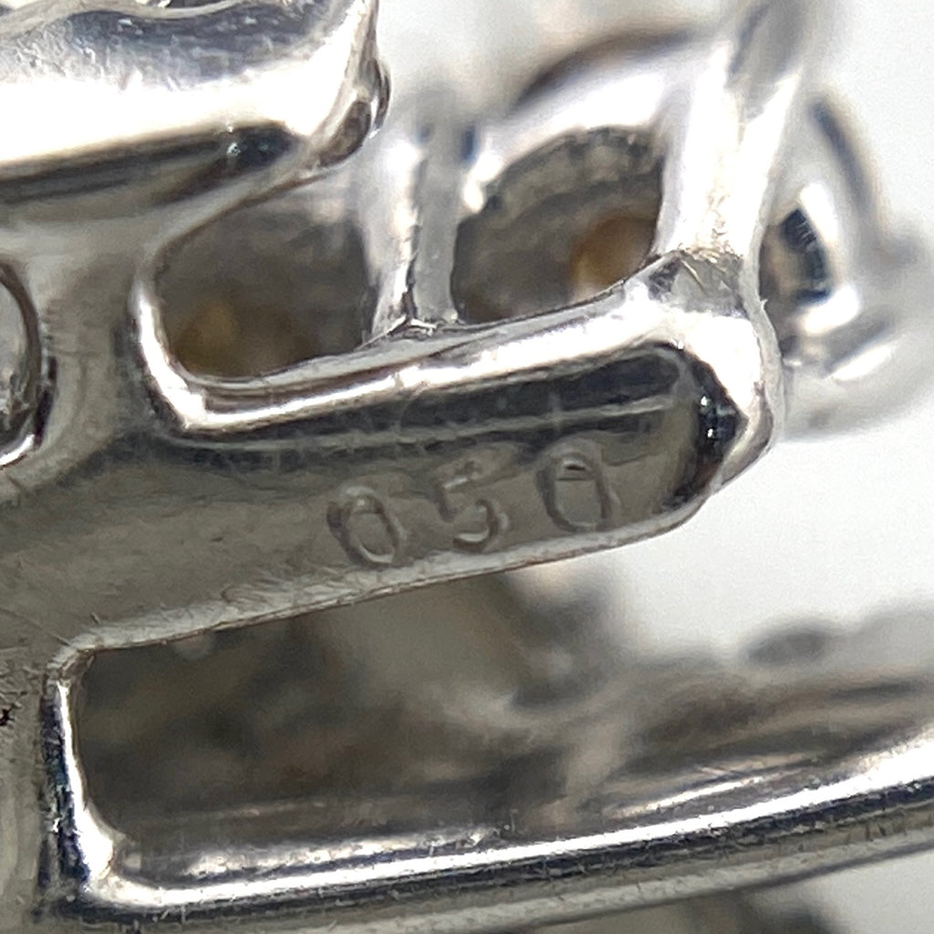 メレダイヤ デザインネックレス WG ホワイトゴールド ペンダント ネックレス K18 WG ダイヤモンド レディース 【中古】nbjwl