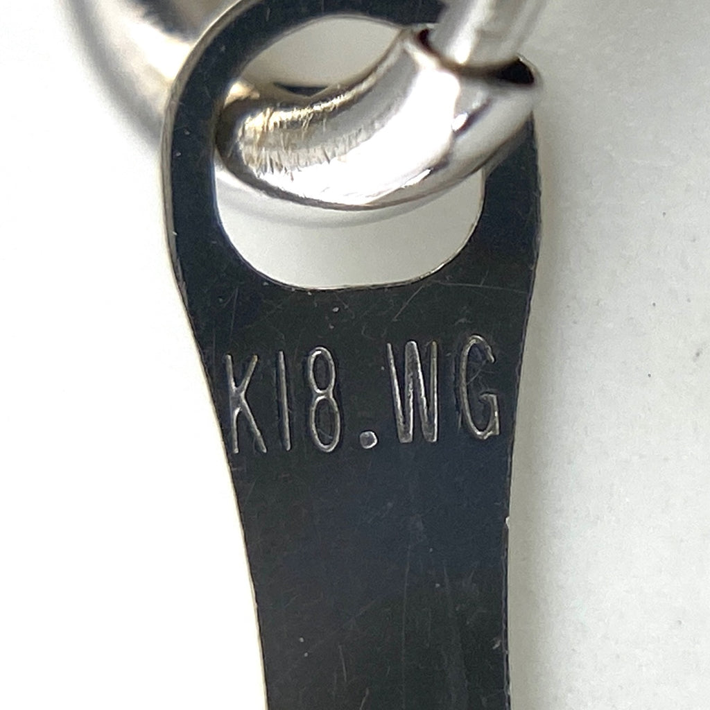 クロスモチーフ デザインネックレス WG ホワイトゴールド ペンダント メレダイヤ ネックレス K18 WG 750 レディース 【中古】nbjwl