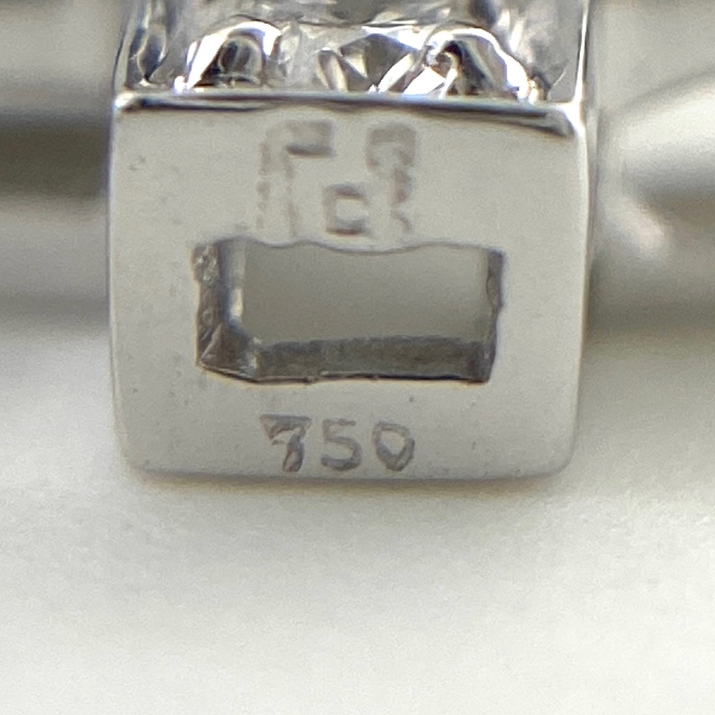 クロスモチーフ デザインネックレス WG ホワイトゴールド ペンダント メレダイヤ ネックレス K18 WG 750 レディース 【中古】nbjwl
