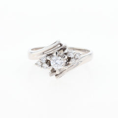 PT900 ダイヤモンド リング プラチナ 11号 0.15CT 0.09CT レディース 中古 nbjwl
