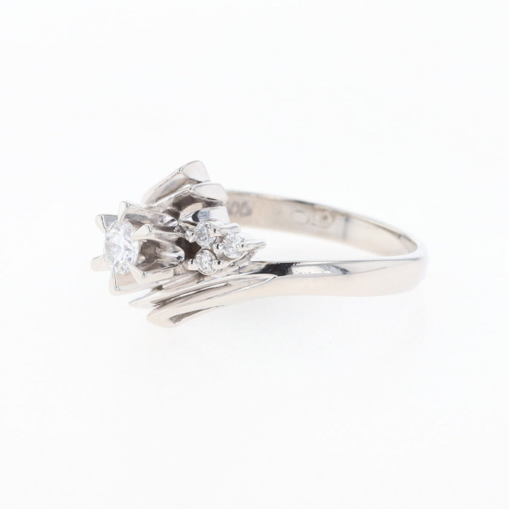 PT900 ダイヤモンド リング プラチナ 11号 0.15CT 0.09CT レディース 中古 nbjwl