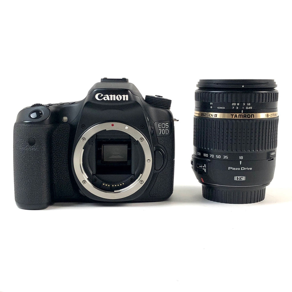 キヤノン Canon EOS 70D + タムロン 18-270mm F3.5-6.3 Di II VC PZD B008 デジタル 一眼レフカメラ  【中古】