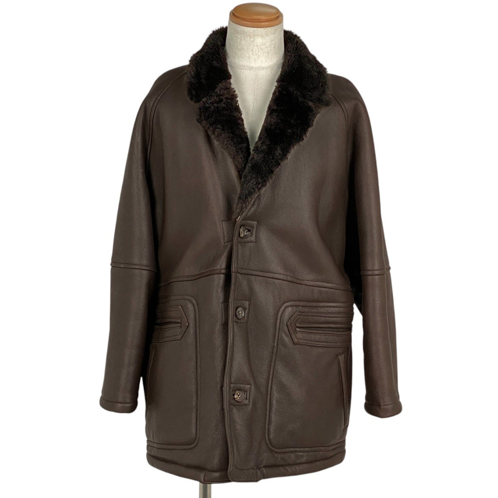 クリスチャンディオール ムートンコート ジャケット テーラード コート その他コート 羊革 ブラウン メンズ 【中古】brapp