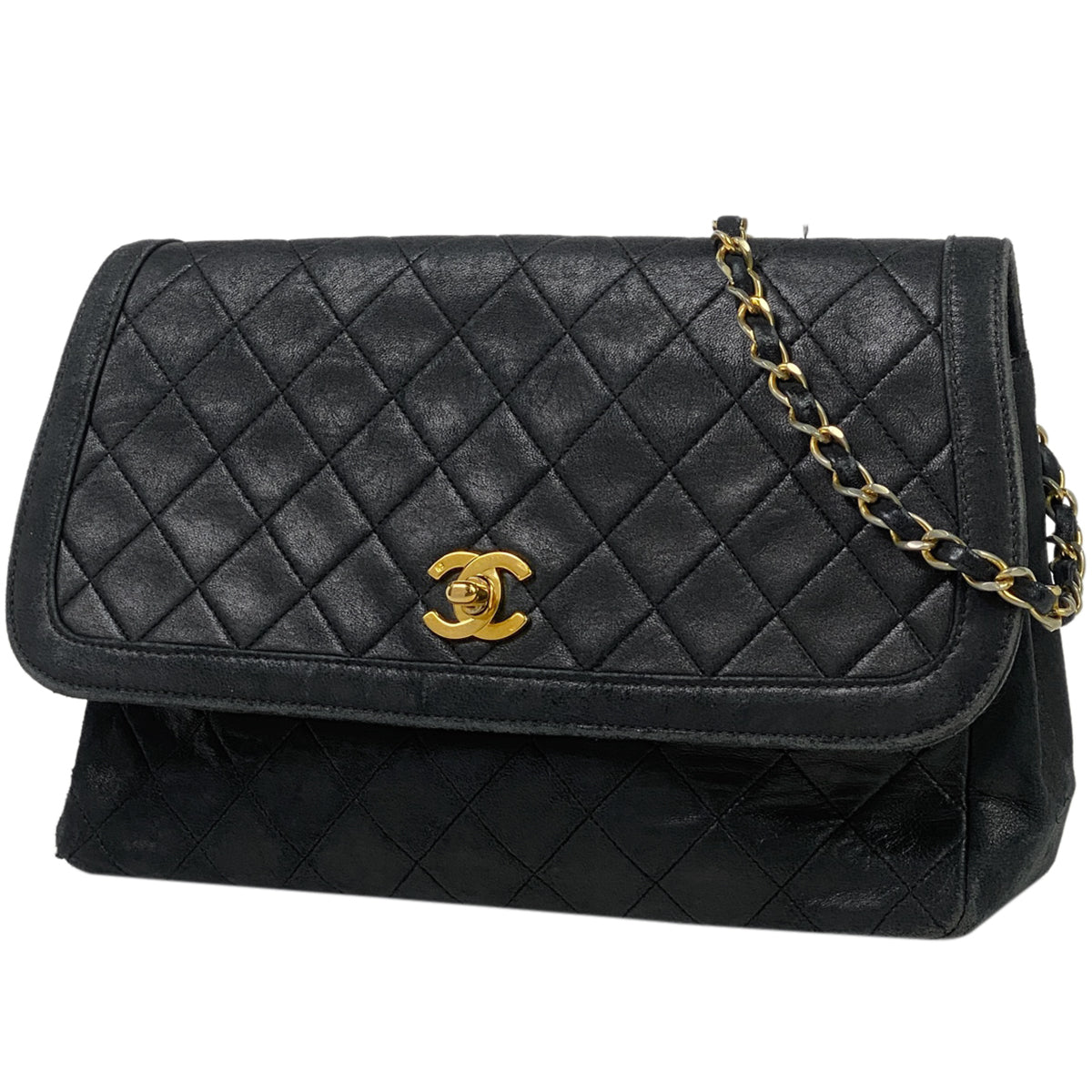 シャネル CHANEL マトラッセ シングルフラップ チェーンショルダー ...