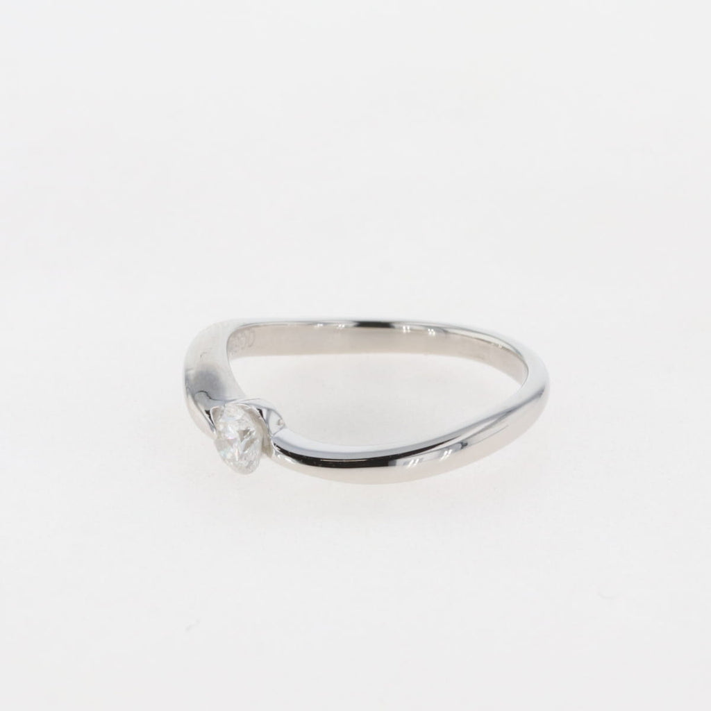 メレダイヤ デザインリング プラチナ 指輪 リング 6号 Pt900 ダイヤモンド レディース 【中古】