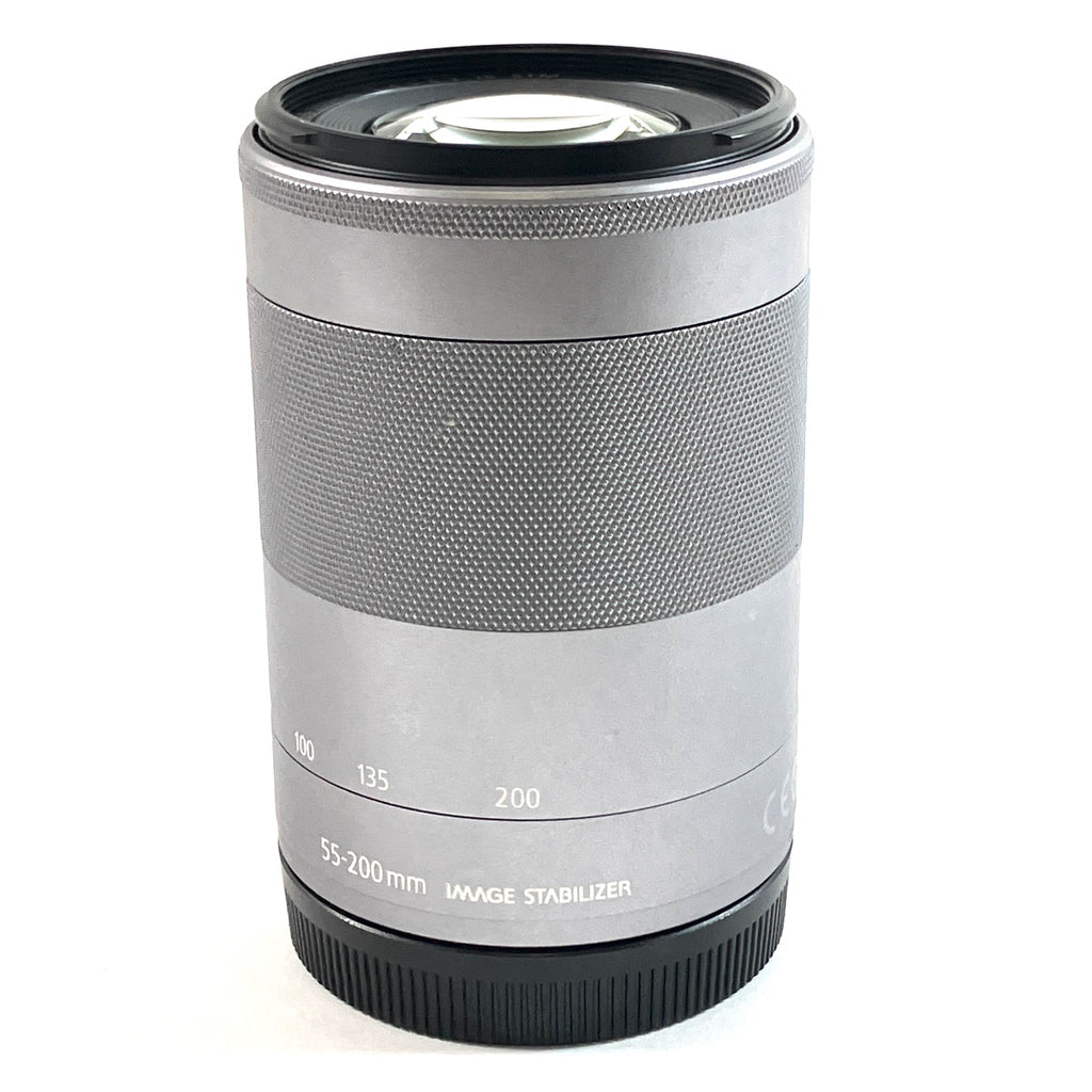 キヤノン Canon EF-M 55-200mm F4.5-6.3 IS STM シルバー 一眼カメラ用レンズ（オートフォーカス） 【中古】