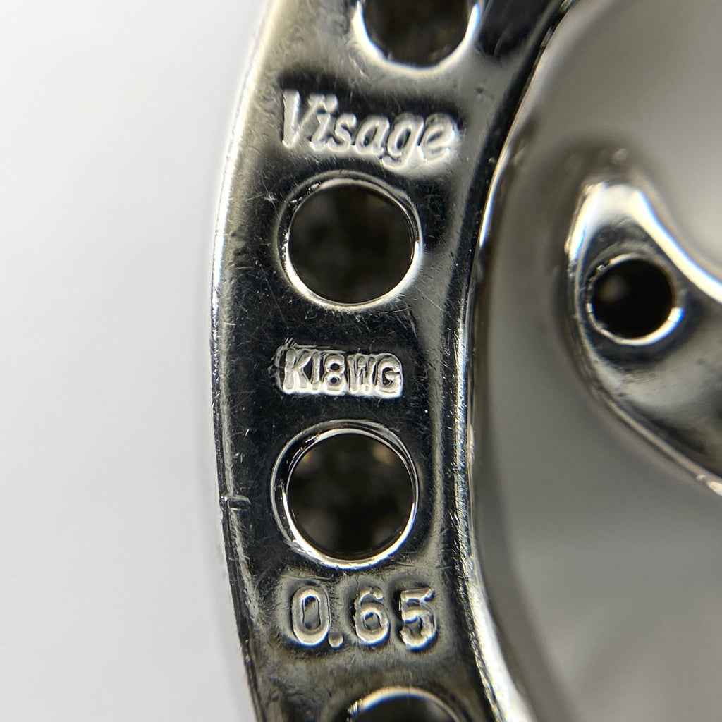 ヴィサージュ Visage メレダイヤ デザインネックレス WG ホワイトゴールド ペンダント ネックレス K18 WG ダイヤモンド レディース 【中古】 
 ラッピング可