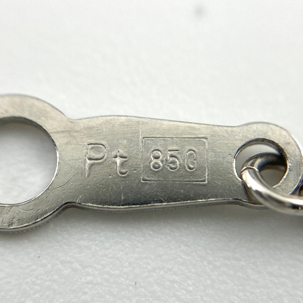 エメラルド デザインネックレス プラチナ ペンダント メレダイヤ ネックレス Pt900 Pt850 エメラルド レディース 【中古】 
 ラッピング可