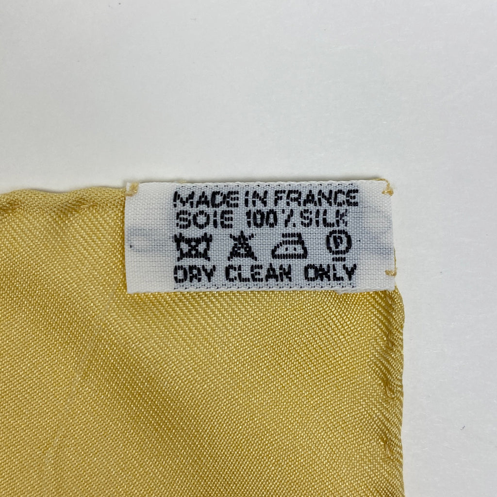 エルメス カレ 90 RAILING 船の手摺 スカーフ シルク イエロー ブルー マルチカラー レディース 【中古】brbag