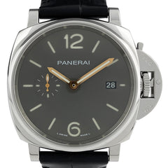 オフィチーネパネライ ルミノール ドゥエ PAM01250 腕時計 SS レザー 自動巻き グレー メンズ 【中古】 
 ラッピング可