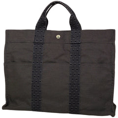 エルメス エールライン トート MM ハンドバッグ トートバッグ ナイロンキャンバス グレー レディース 【中古】 brbag