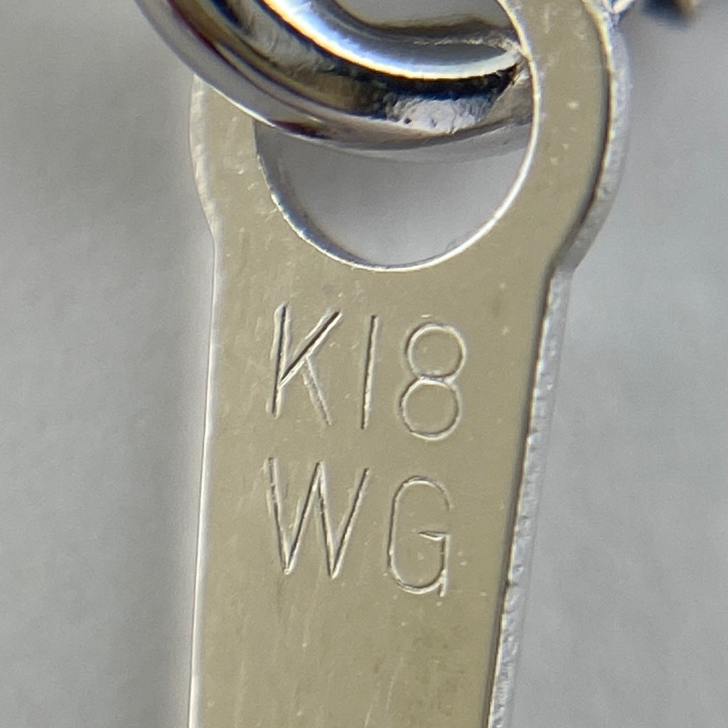 メレダイヤ デザインネックレス ホワイトゴールド ペンダント ネックレス K18 WG ダイヤモンド レディース 【中古】 
 ラッピング可