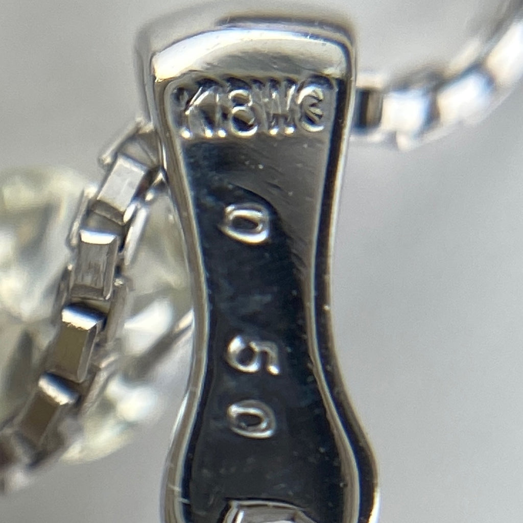 メレダイヤ デザインネックレス ホワイトゴールド ペンダント ネックレス K18 WG ダイヤモンド レディース 【中古】 
 ラッピング可