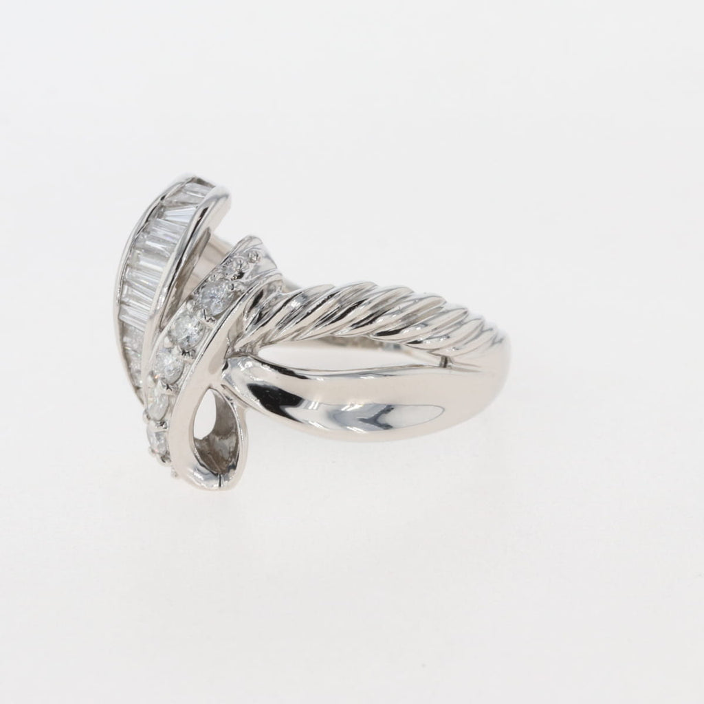 メレダイヤ デザインリング プラチナ 指輪 リング 16号 Pt900 ダイヤモンド レディース 【中古】, ラッピング可