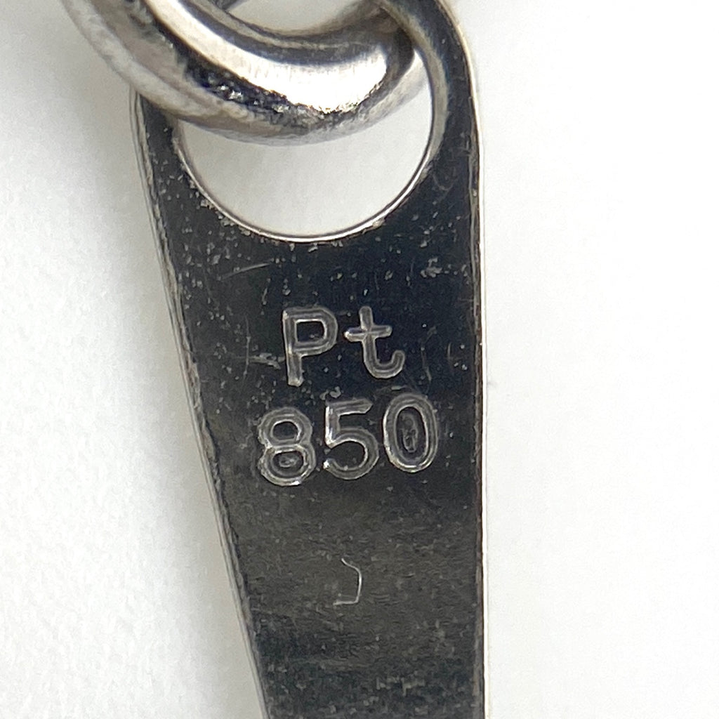 サファイア デザインネックレス プラチナ ペンダント メレダイヤ ダイヤモンド ネックレス Pt900 Pt850 サファイア レディース 【中古】 
 ラッピング可