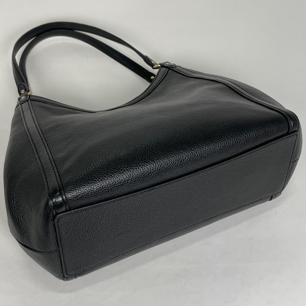 コーチ クリスティ ショルダーバッグ ハンドバッグ ロゴ ショルダーバッグ レザー ブラック C6231 レディース 【中古】brbag