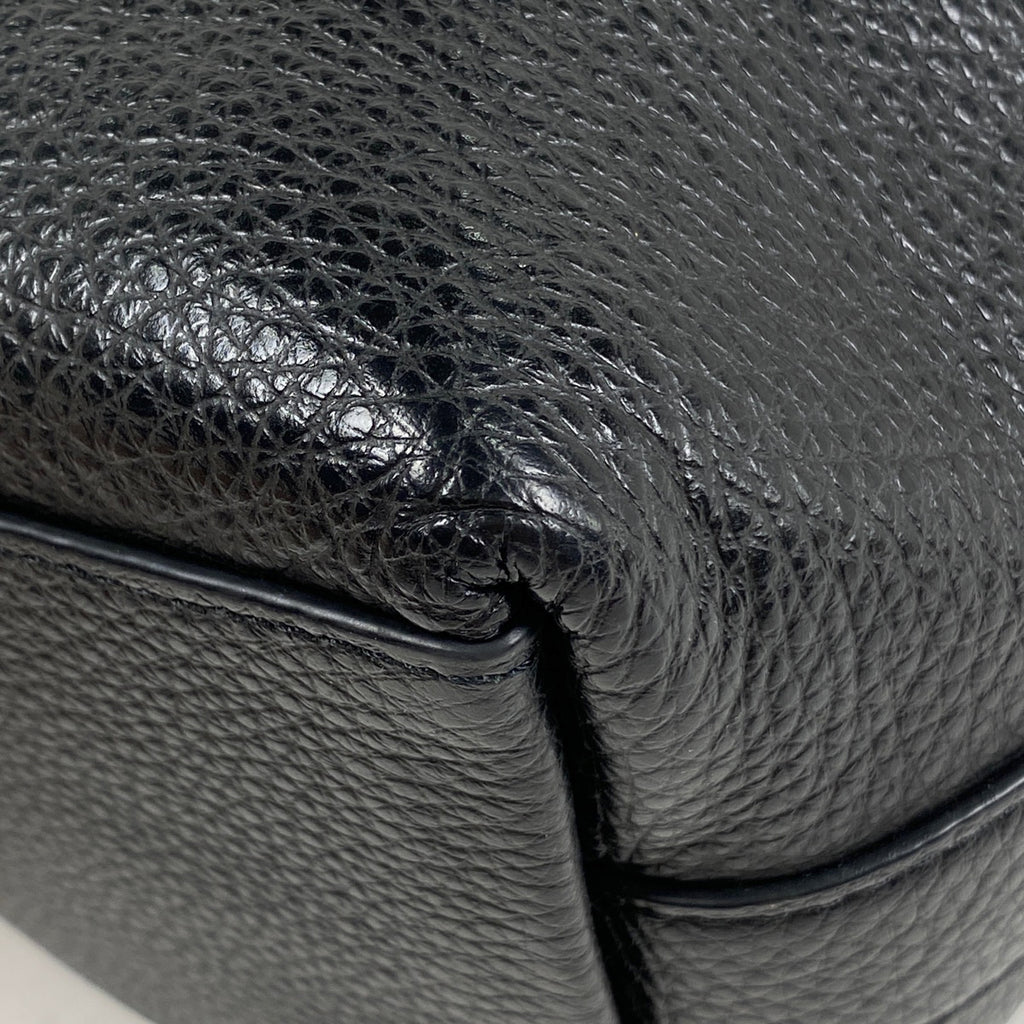 コーチ ヴァル ダッフル ショルダーバッグ ロゴ ショルダーバッグ レザー ブラック C2818 レディース 【中古】brbag
