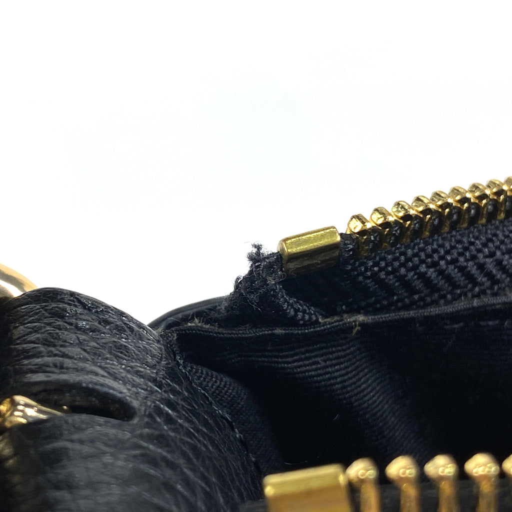 コーチ ヴァル ダッフル ショルダーバッグ ロゴ ショルダーバッグ レザー ブラック C2818 レディース 【中古】brbag