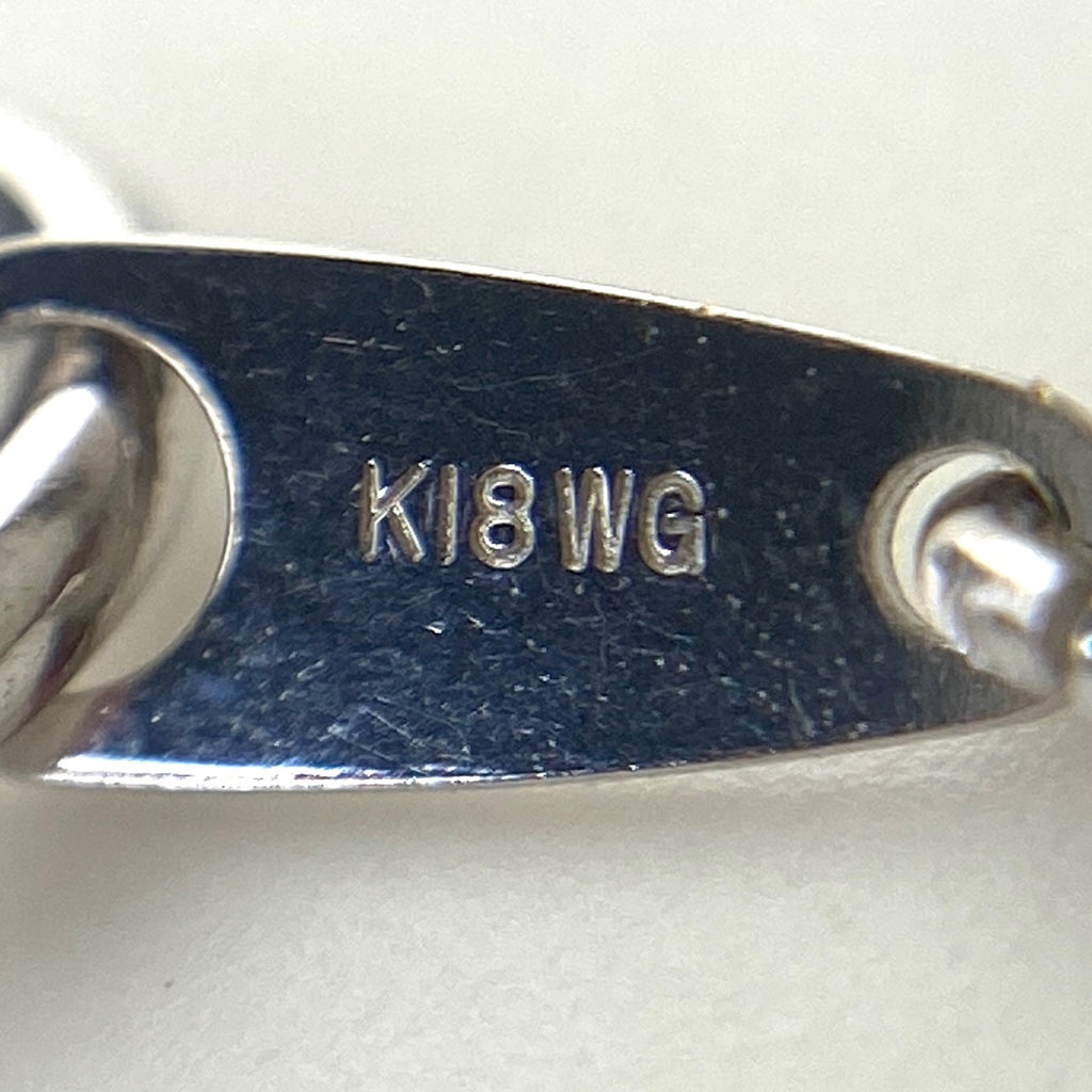 【在庫一掃】 クロスモチーフ ネックレス WG ホワイトゴールド ペンダント メレダイヤ 十字架 ネックレス K18 WG ダイヤモンド レディース 【中古】nbjwl
