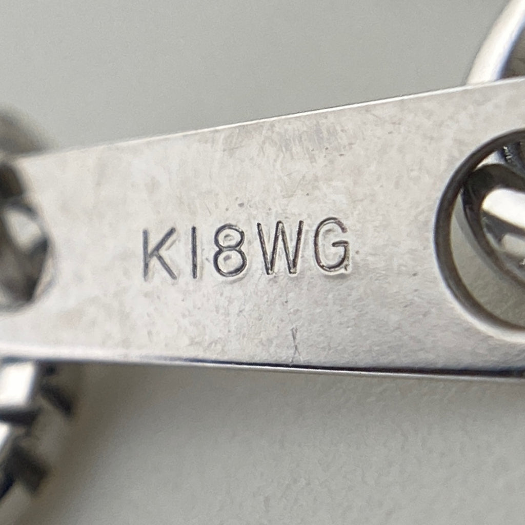 フラワーモチーフ デザインネックレス WG ホワイトゴールド ペンダント ルビー メレダイヤ ダイヤモンド 花 ネックレス K18 WG 750 レディース 【中古】  nbjwl