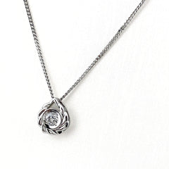 ダイヤモンド デザインネックレス プラチナ ペンダント ネックレス Pt900 Pt850 ダイヤモンド レディース 【中古】nbjwl