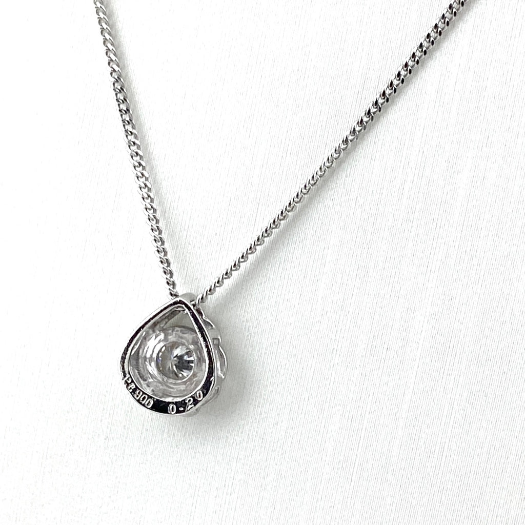 ダイヤモンド デザインネックレス プラチナ ペンダント ネックレス Pt900 Pt850 ダイヤモンド レディース 【中古】nbjwl
