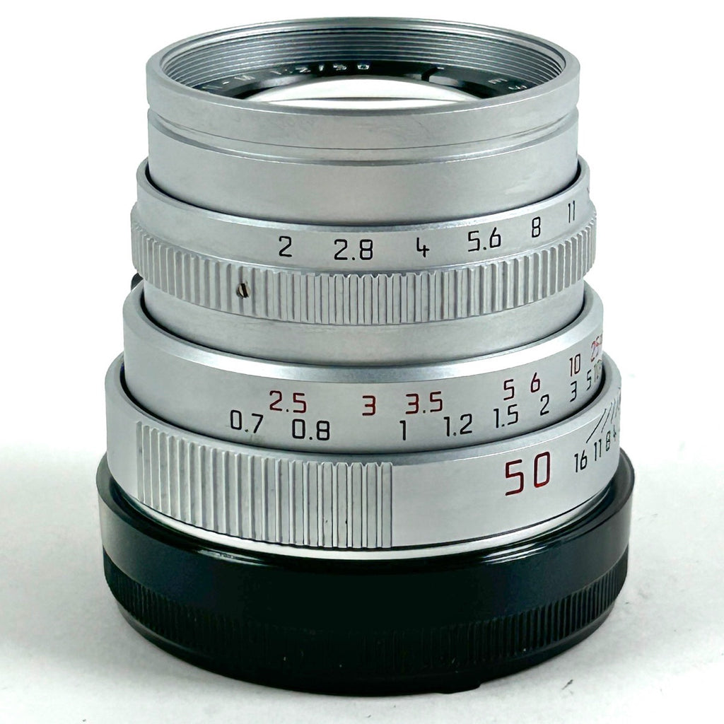 ライカ LEICA SUMMICRON-M 50mm F2 ズミクロン 第3世代 シルバー E39 レンジファインダーカメラ用レンズ 【中古】