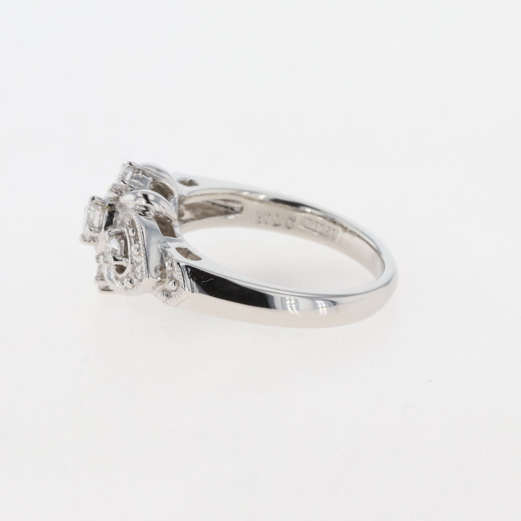 メレダイヤ デザインリング プラチナ 指輪 リング 11号 Pt950 ダイヤモンド レディース 【中古】 
 ラッピング可