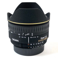 シグマ SIGMA 15mm F2.8 EX DG FISHEYE (ニコン F用) 一眼カメラ用レンズ（オートフォーカス） 【中古】