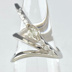メレダイヤ デザインリング プラチナ 指輪 リング 17号 Pt900 ダイヤモンド メンズ 【中古】 
 ラッピング可