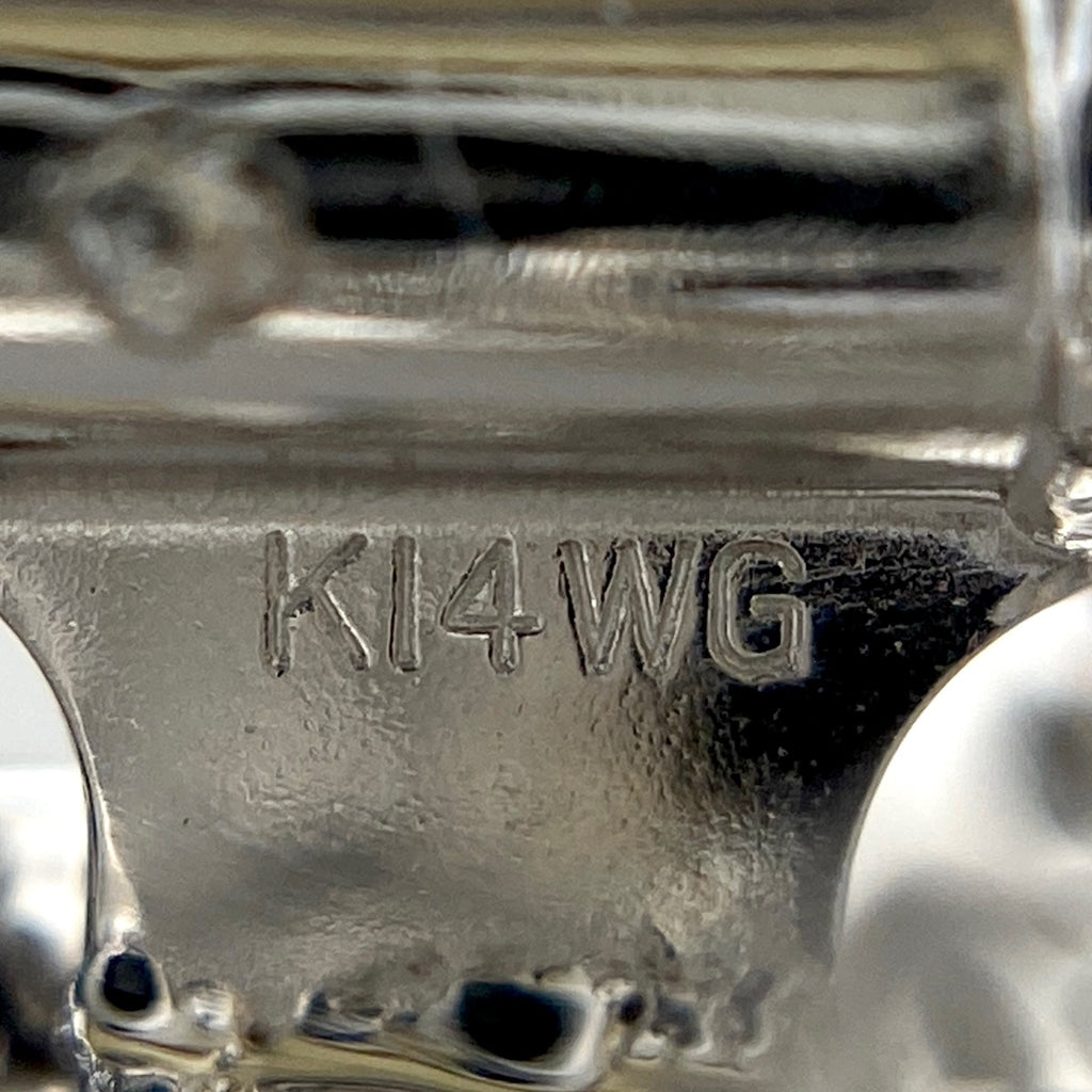 メレダイヤ デザインブローチ ホワイトゴールド ダイヤモンド ブローチ K18 K14 WG レディース 【中古】 , ラッピング可