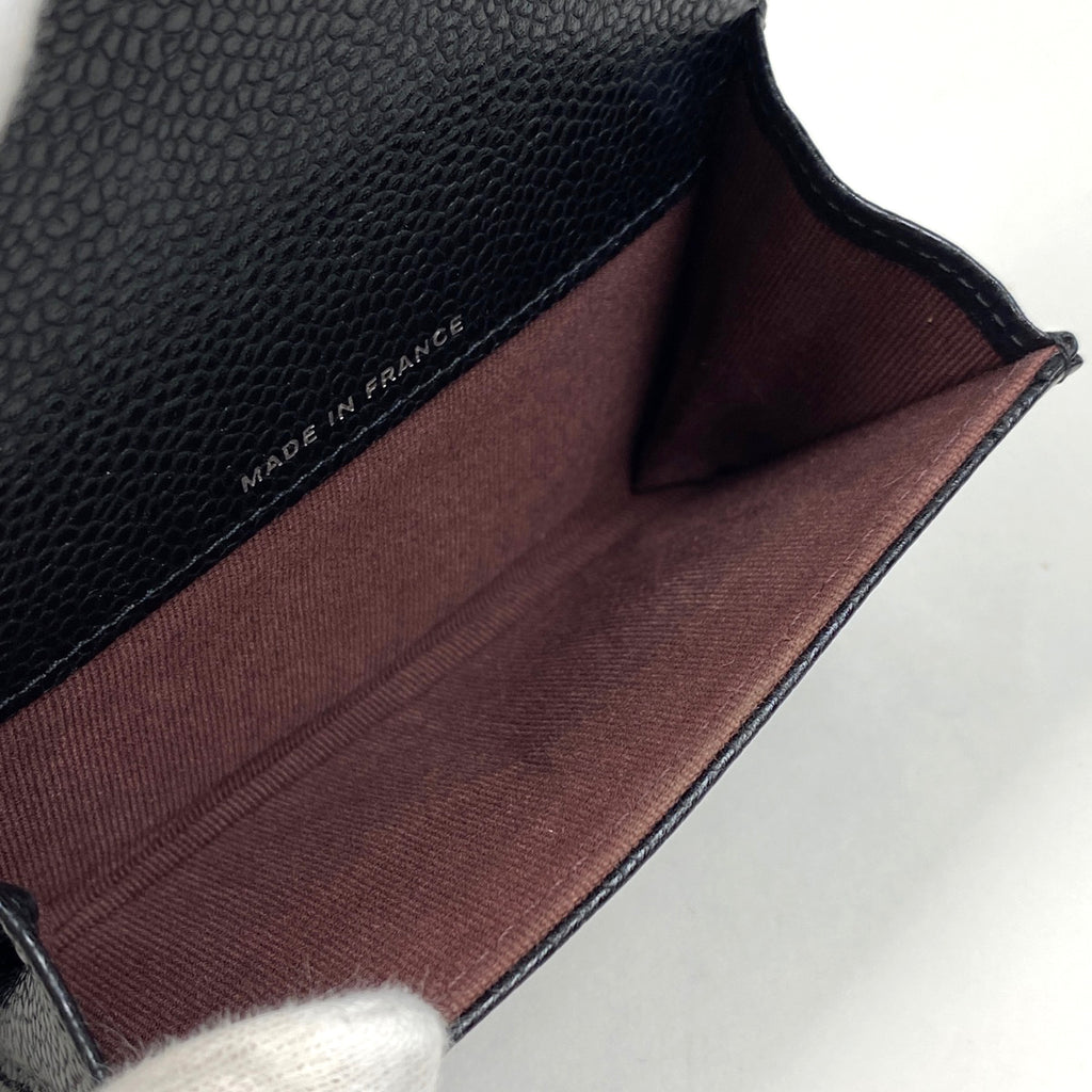 シャネル ココマーク カードケース カード入れ コインケース カードケース キャビアスキン ブラック レディース 【中古】brbag