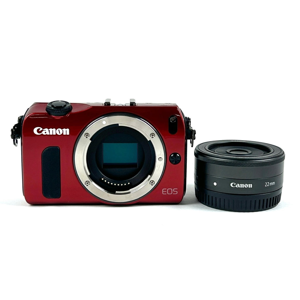 キヤノン Canon EOS M EF-M 22 STM レンズキット レッド デジタル ミラーレス 一眼カメラ 【中古】