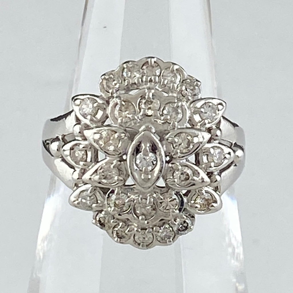メレダイヤ デザインリング プラチナ 指輪 リング 9号 Pt900 ダイヤモンド レディース ：バイセル 店 - レディースジュエリー・アクセサリー